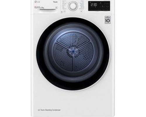 LG LG Dryer Machine RH80V3AV6N Energy efficiency class A++, Front loading, 8 kg, LED touch screen, Depth 69 cm, Wi-Fi, White