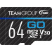 SD  TeamGroup Go MicroSDXC 64 GB Class 10 UHS-I/U3 V30 (TGUSDX64GU303)