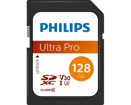 SD  Philips Ultra Pro SDXC 128 GB Class 10 UHS-I/U3 V30 (FM12SD65B/00)