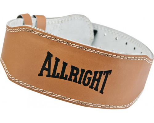 Allright Kultūristu plata josta 10 cm dabīgā āda izmērs M bežs