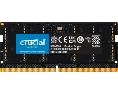 Crucial SODIMM, DDR5, 32 GB, 5200 MHz, CL42 (CT32G52C42S5)