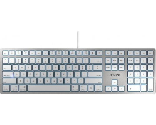 Cherry CHERRY KC 6000 SLIM FOR MAC  USB QWERTY Scandinavian Silver