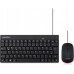 Perixx Perixx PERIDUO-212 DE, mini USB keyboard and mouse set, black