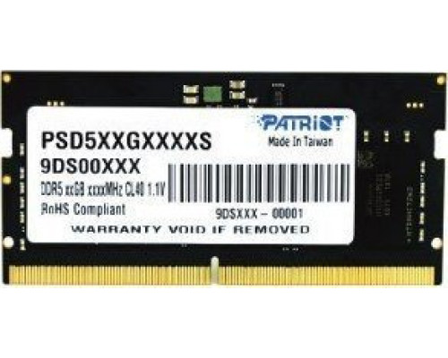 Patriot PATRIOT DDR5 8GB SIGNATURE 4800MHz SO-DIMM