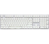 Ducky Ducky One 2 White Edition PBT Gaming Tastatur, MX-Black, weiße LED - weiß