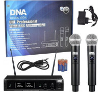 DNA DNA DJ DUAL VOCAL zestaw odbiornik + 2x mikrofon dynamiczny wokalowy bezprzewodowy