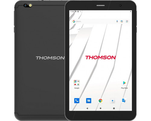 Thomson THOMSON TEO8 LTE, 8-inch (1280X800) HD display, Quad Qore SC9832E, 2 GB RAM, 32 GB ROM, 1xNANO SIM, 1xMicroSD, 1xMicroUSB, 2.0MP front camera, 5.0MP rear camera, WiFi AC, 4G LTE, BT 4.0, 4000mAh 3.8V battery, Plastic/Black, Android 13Go Edi