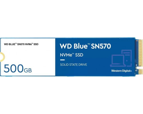 SSD 500GB SSD WD Blue SN570 500GB M.2 2280 PCI-E x4 Gen3 NVMe (WDBB9E5000ANC-WRSN)