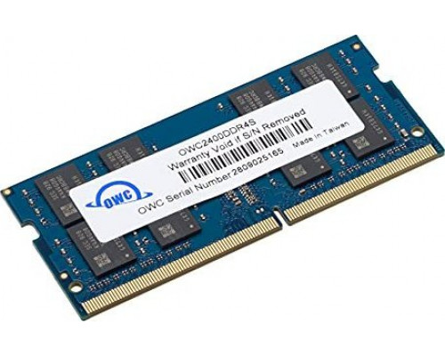 OWC OWC OWC2400DDR4S8GB, 8 GB, 1 x 8 GB, DDR4, 2400 Mhz, 260-pin SO-DIMM, Blå