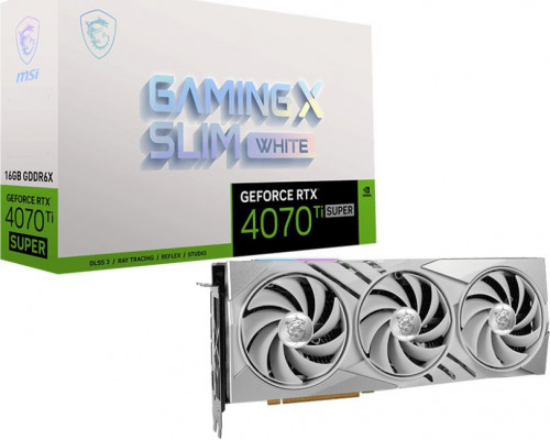 *RTX4070TiSuper MSI GeForce RTX 4070 Ti SUPER Gaming X Slim White 16GB GDDR6X