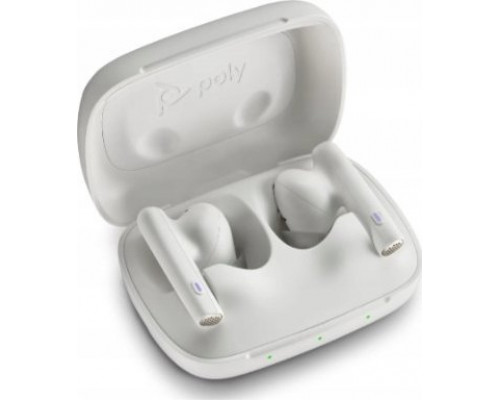 Poly Voyager Free 60+ UC M White +BT700 USB-C Adapter +Touchscreen Charge Case (7Y8G8AA)