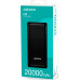 ADATA POWER BANK USB 20000MAH BLACK/PBC20-BK ADATA