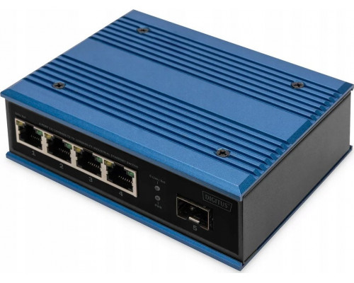 Switch Digitus DIGITUS Switch Ind. 4-Port 10/100 blau