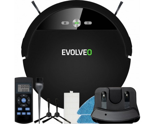 Evolveo EVOLVEO RoboTrex H6, robotický vysavač, stírání vodou, nabíjecí stanice, černý