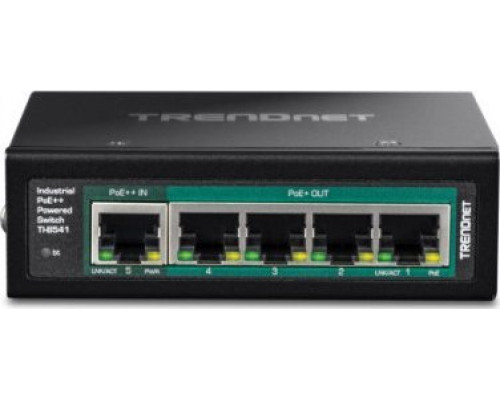 Switch TRENDnet TRENDnet TI-B541 5-port    DIN, zasilany PoE++ z funkcją PoE Pass-Through
