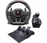 Subsonic SA5658, Steering wheel + Pedals + Joystick, PlayStation 4, Xbox One, Xbox One S, Xbox One X, Xbox Series S, Xbox Series X, D-pad, Options button, Share button, Wired, USB, Black