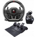 Subsonic SA5658, Steering wheel + Pedals + Joystick, PlayStation 4, Xbox One, Xbox One S, Xbox One X, Xbox Series S, Xbox Series X, D-pad, Options button, Share button, Wired, USB, Black