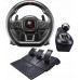 Subsonic SA5658, Steering wheel + Pedals + Joystick, PlayStation 4, Xbox One, Xbox One S, Xbox One X, Xbox Series S, Xbox Series X, D-pad, Options button, Share button, Wired, USB, Black