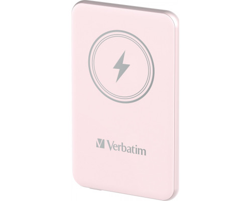 Verbatim Verbatim Charge 'n' Go Magnetic Wireless 5000mAh USB-C PD 3.0 Pink