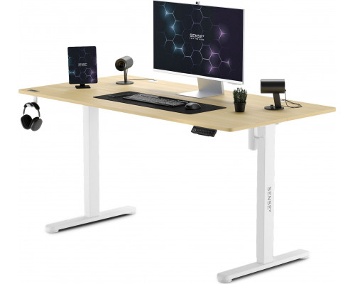 Gaming galds SENSE7 Nojo Sosna 140 cmx70 cm White Pine