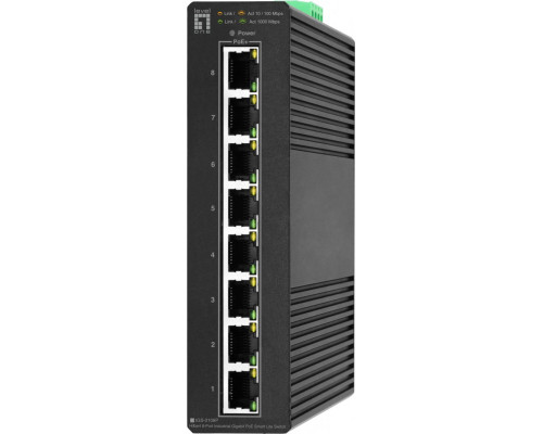Switch LevelOne LevelOne IGS-2108P    L2 Gigabit Ethernet (10/100/1000) Support PoE Black