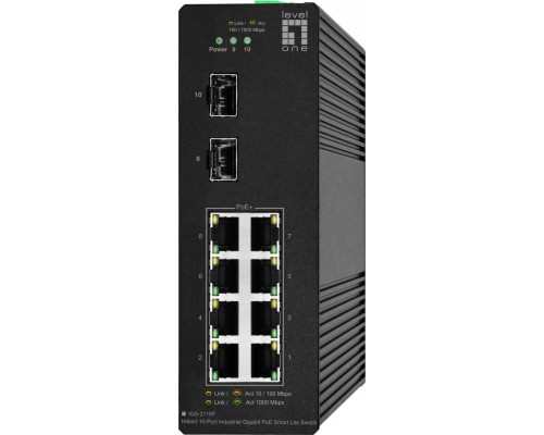 Switch LevelOne LevelOne IGS-2110P    L2 Gigabit Ethernet (10/100/1000) Support PoE Black
