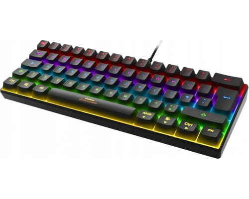 Deltaco Klaviatūra DELTACO GAMING mini mechaninė, UK, RGB, juoda / GAM-075-UK