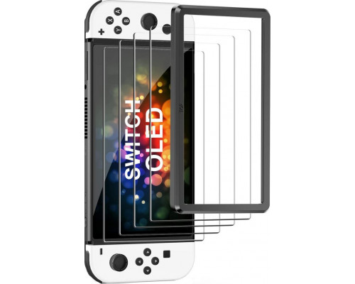 Braders 4x Swith kło hardened Nintenfor Switch Oled with estaw + ramka montażowa