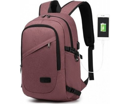 Kono Plecak na Laptopa 15,6 USB Burgundy Compact