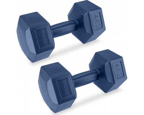 Spokey Set of hexagonal dumbbells Spokey MONSTER 2x 4 kg