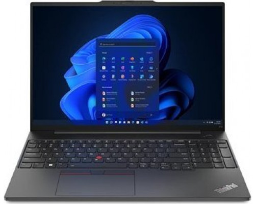 Laptop Lenovo Lenovo ThinkPad E16 (Gen 1) Black, 16 ", IPS, WUXGA, 1920 x 1200, Anti-glare, Intel Core i7, i7-1355U, 16 GB, DDR4-3200, SSD 5