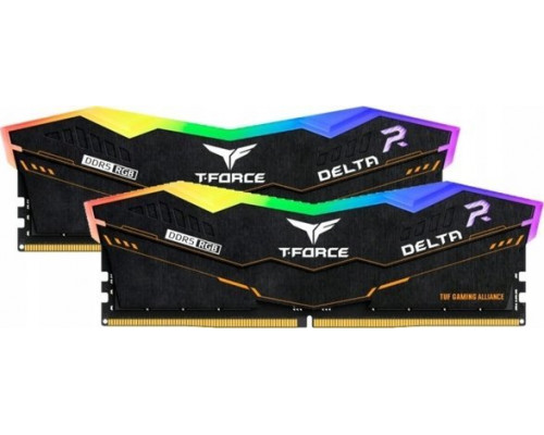 TeamGroup Team Group DDR5 32GB - 6400 - CL - 40 - Dual-Kit - DIMM - FF5D532G6400HC40BDC01, Delta TUF RGB, XMP, black