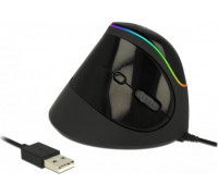 Delock MAUS ergonomisch vertikal optisch 5-Tasten Rechtshander USB-A Delock RGB Touch