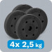 Rebel Zestaw obciążeń bitumicznych 4x2.5kg, otwór 31mm,  REBEL ACTIVE
