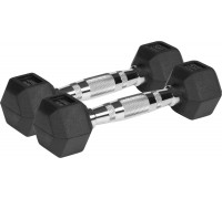 Rebel Dumbbells cast iron gumowane HEX 2x1 kg REBEL ACTIVE