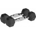 Rebel Dumbbells cast iron gumowane HEX 2x1 kg REBEL ACTIVE