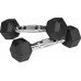 Rebel Dumbbells cast iron gumowane HEX 2x1 kg REBEL ACTIVE