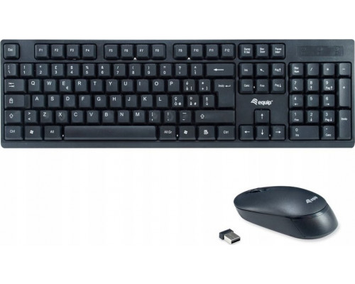 Equip Equip 245223 klawiatura Dołączona myszka RF Wireless QWERTY Włoski Black