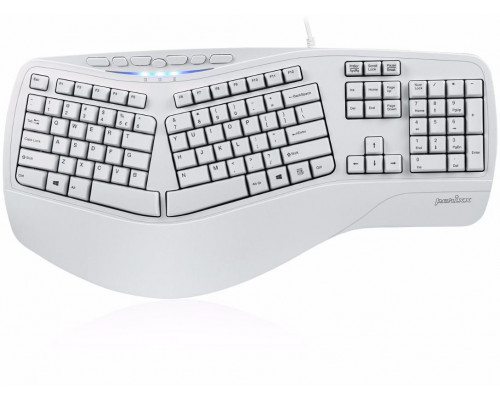 Perixx Perixx PERIBOARD-512 DE, Ergonomic USB Keyboard, white