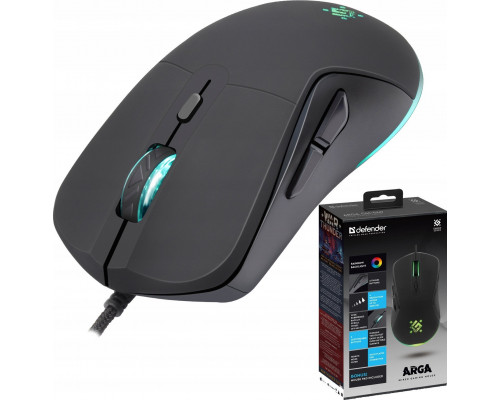 Defender przewodowa Defender ARGA GM-049 3600dpi 6P + podkładka Gaming