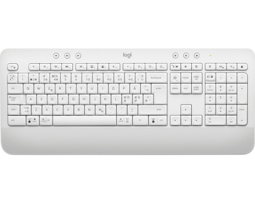 Logitech Logitech Signature K650 klawiatura Biuro Bluetooth QWERTY Duński, Fiński, Norweski, Szwecki Biały