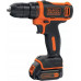 Black&Decker BLACK+DECKER cordless drill/screwdriver BDODD12KA, 10.8Volt (black/orange, Li-ion battery 1.5Ah, case)