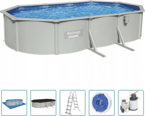 Bestway Owalny swimming pool ground Hydrium, na stelażu, 610x360x120 cm Lumarko!