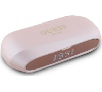 Guess Guess Bluetooth Headphones GUTWSC2MCDSP TWS + Docking Station Pink/Pink Elongated Metallic Printed Logo