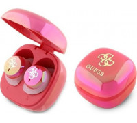 Guess Guess Bluetooth headphones GUTWSJ144ESF TWS + docking station fuchsia/fuschia Iridescent 4G Printed Logo