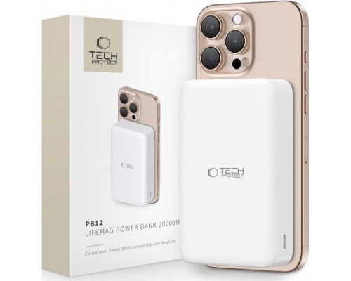 Tech-Protect TECH-PROTECT PB12 LIFEMAG MAGSAFE POWER BANK 20000MAH WHITE
