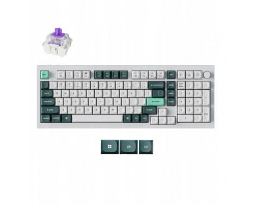Keychron Q5 HE QMK Wireless Custom Keyboard Fully Assembled Knob / Shell White / Gateron Double-Rail Magnetic Nebula Switch