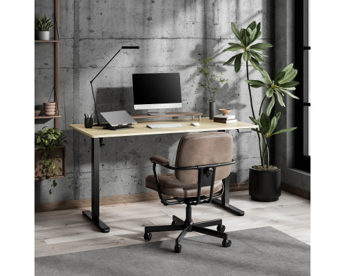 Gaming galds SENSE7 NOJO LIGHT Jasnobrązowo-Black 140 cmx70 cm
