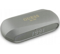 Guess Bluetooth GUTWSC2MCDSE    TWS + stacja dokująca taupe Elongated Metalic Printed Logo