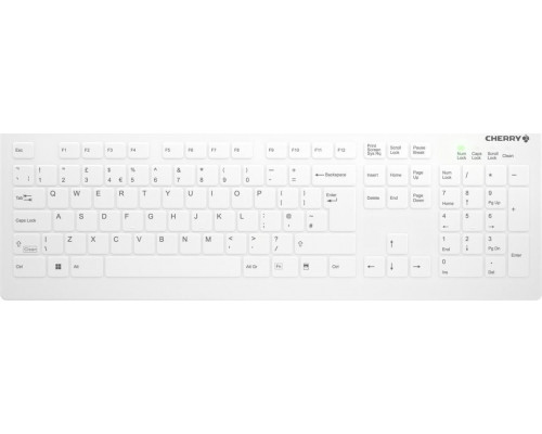 CHERRY AK-C8112 klawiatura Medyczna RF Wireless QWERTY Angielski Biały